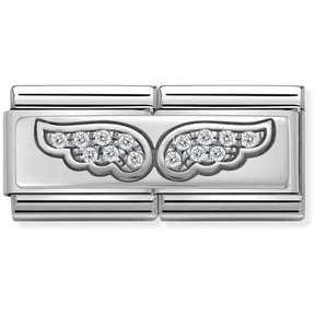 Nomination Link - 330732-01 - Classic DOUBLE RICH CZ - Angel Wings