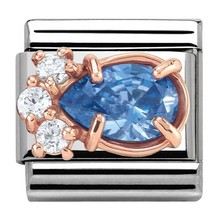 Nomination Link Rosékleurig- 430309-04 - Classic ZIRCONIA Lavender Drop