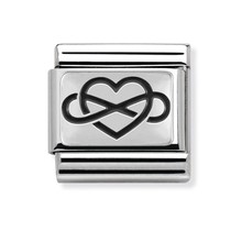 Nomination Link - 330102-05 - Classic PLATES OXIDIZED - Infinity Heart