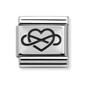 Nomination Link - 330102-05 - Classic PLATES OXIDIZED - Infinity Heart