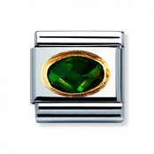 Nomination Link- 030601-027- Classic FACETED CUBIC - Emerald Green