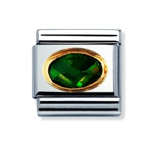 Nomination Link- 030601-027- Classic FACETED CUBIC - Emerald Green