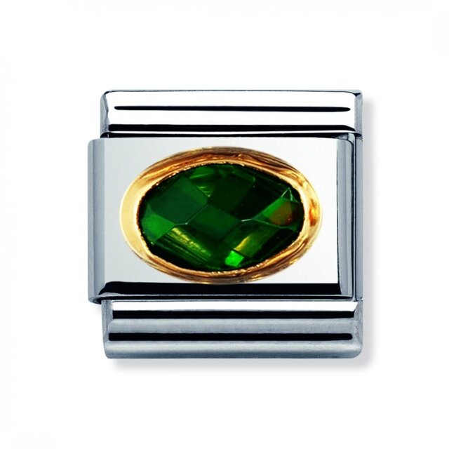 Nomination Link- 030601-027- Classic FACETED CUBIC - Emerald Green