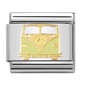 Nomination Link - 030270-03 - Classic PEACE AND LOVE - VW Van Green Gold