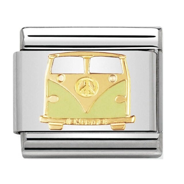 Nomination Link - 030270-03 - Classic PEACE AND LOVE - VW Van Green Gold Nomination Link - 030270-03 - Classic PEACE AND LOVE - VW Van Green Gold