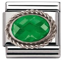Nomination Link - 030606-027 - Faceted CZ Emerald Green