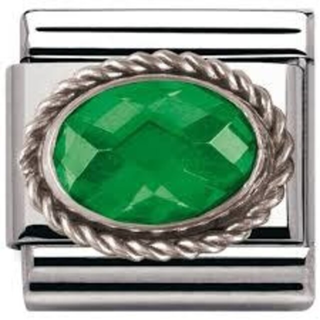 Nomination Link - 030606-027 - Faceted CZ Emerald Green Nomination Link - 030606-027 - Faceted CZ Emerald Green