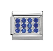 Nomination - 330307-04 Pave Silver & Blue