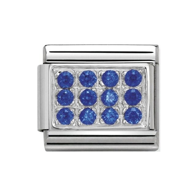 Nomination Link - 330307-04 - Classic CL PAVE - Blue cz Nomination Link - 330307-04 - Classic CL PAVE - Blue cz