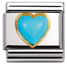 Nomination Link - 030501-06 - Classic STONES HEART - Turquoise Heart