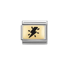 Nomination Link - 030284-40- Classic PLATES - Thunderbolt Black