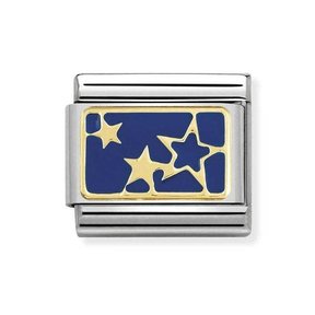 Nomination Link Sterren Blauw/Goud