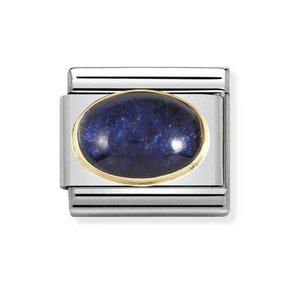 Nomination Link Crystal Blauwe Steen