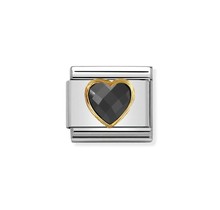 Nomination Link Facet Heart 18k Gold 030610/011