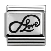 Nomination Link - 330102-07 - Classic PLATES OXIDIZED - Infinity Love writing