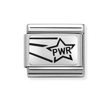 Nomination Link - 330109-19 - Classic OXYDISED PLATES - PWR Star (girlpower)