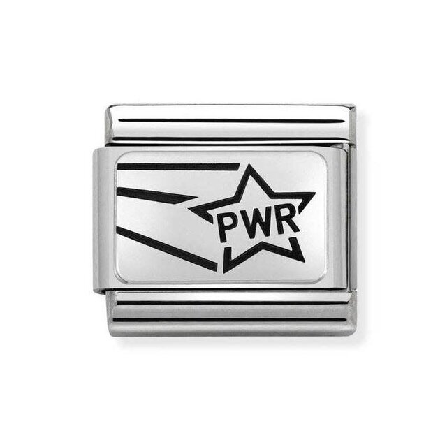 Nomination Link - 330109-19 - Classic OXYDISED PLATES - PWR Star (girlpower)