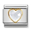 Nomination Nomination - 030610-010- Link Classic HEART FACETED -  White