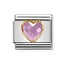 Nomination Nomination - 030610-003- Link Classic HEART FACETED -  Pink
