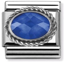 Nomination Link  330604/007 Faceted CZ Blue