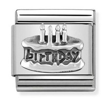 Nomination Link - 330101-20 - Classic OXIDIZED SYMBOLS - Birthday Cake