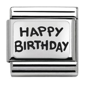 Nomination Link- 330102-41- Classic PLATES OXIDIZED - Happy Birthday