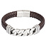 iXXXi Men iXXXi Men Bracelet Albert Mat Zilver Bruin