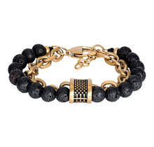 iXXXi Men Bracelet Kane Mat Goudkleurig 20-23 cm One Size