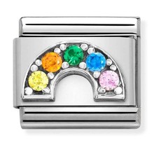 Nomination Link - 330323-01 - Classic CL SYMBOLS OX - Rainbow Colored CZ