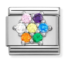 330322-05 Flower with rainbow CZ