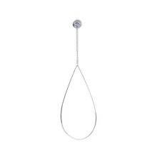 iXXXi Jewelry Ear Studs Oval Chain Stone - Zilverkleurig
