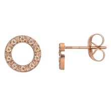 iXXXi Jewelry  Ear studs Circle Stone 10mm - Rosé