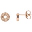 iXXXi Jewelry iXXXi Jewelry Ear studs Circle Stone 6mm - Rosé