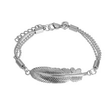 iXXXi Jewelry Armband Feather - Zilverkleurig