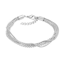 iXXXi Jewelry Enkelbandje Snake Ball Slim Zilverkleurig