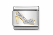 Nomination Link - 030220-04 - Classic GLITTER SYMBOLS - Silver Shoe