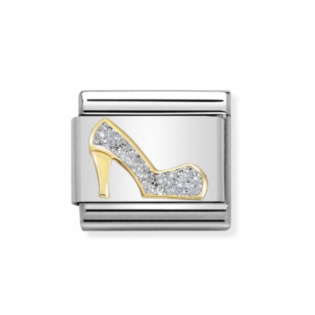 Nomination Link - 030220-04 - Classic GLITTER SYMBOLS - Silver Shoe