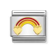 Nomination Link - 030272-52 - Classic SYMBOLS - Rainbow with Hearts