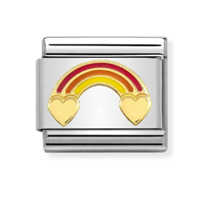 Nomination Link - 030272-52 - Classic SYMBOLS - Rainbow with Hearts