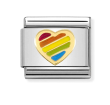 Nomination 030272-54 Rainbow Heart