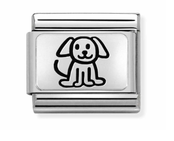 Nomination Link - 330109-52 - Classic OXYDISED PLATES - Puppy