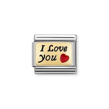 NOMINATION COMPOSABLE CLASSIC PLATES I LOVE YOU 030284/55