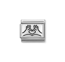 Nomination Link - 330109-58 - Classic OXYDISED PLATES - Hands To Heart