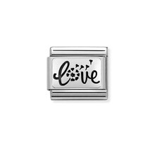 Nomination Link - 330109-59 - Classic OXYDISED PLATES - Love With Flower