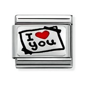 Nomination Link - 330208-50 - Classic CL OXIDIZED PLATES - I Love You Card Nomination Link - 330208-50 - Classic CL OXIDIZED PLATES - I Love You Card