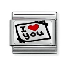 Nomination Link - 330208-50 - Classic CL OXIDIZED PLATES - I Love You Card