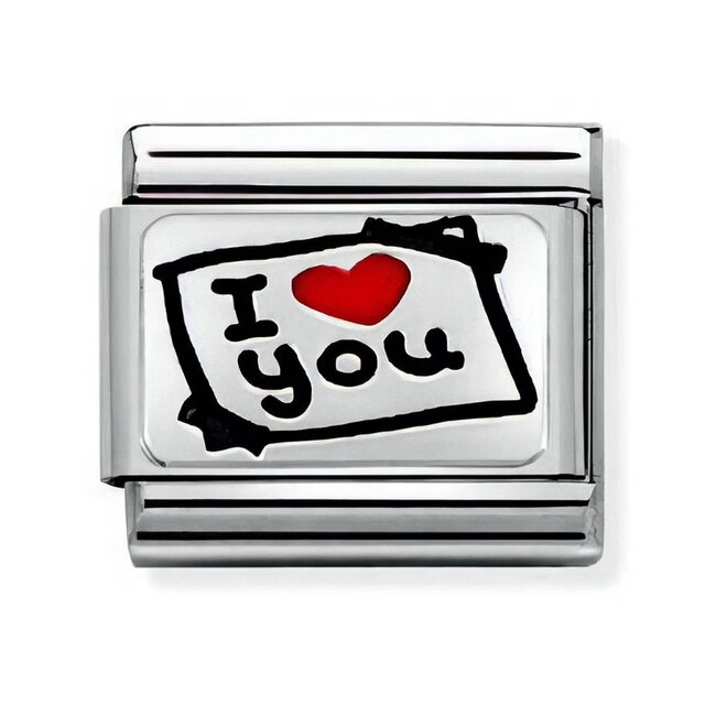 Nomination Link - 330208-50 - Classic CL OXIDIZED PLATES - I Love You Card Nomination Link - 330208-50 - Classic CL OXIDIZED PLATES - I Love You Card