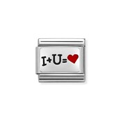Nomination Link - 330208-51 - Classic CL OXIDIZED PLATES - I and U Heart Nomination Link - 330208-51 - Classic CL OXIDIZED PLATES - I and U Heart