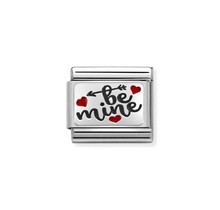 Nomination Link - 330208-52 - Classic CL OXIDIZED PLATES - Be Mine with Hearts