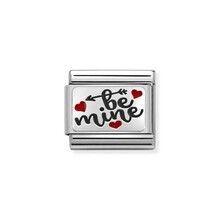 Nomination Link - 330208-52 - Classic CL OXIDIZED PLATES - Be Mine with Hearts